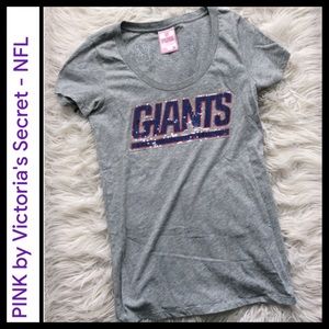 NWOT VS Pink NFL NY Giants Sequin Tee